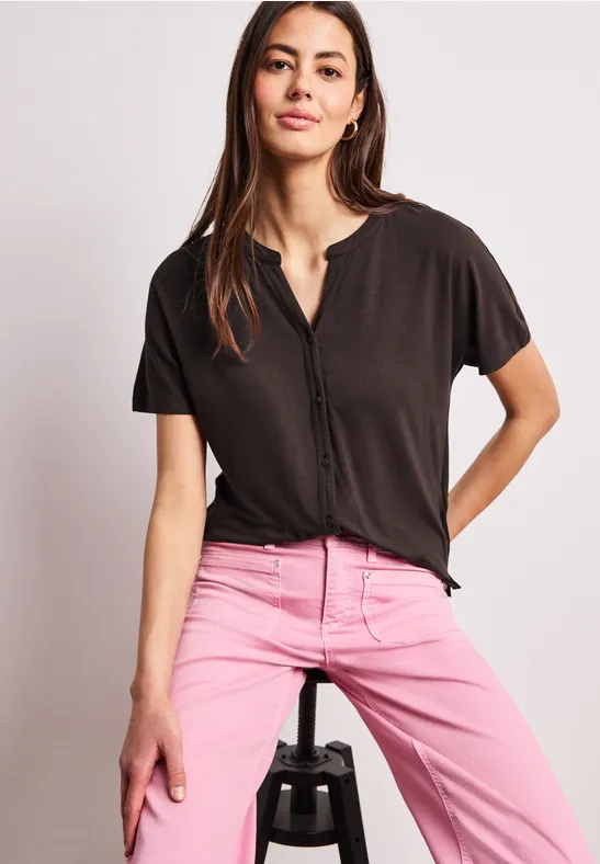 Bluzka na ramiączkach w stylu tuniki espresso brown