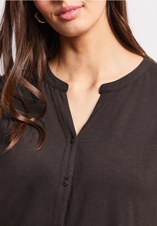 Bluzka na ramiączkach w stylu tuniki espresso brown