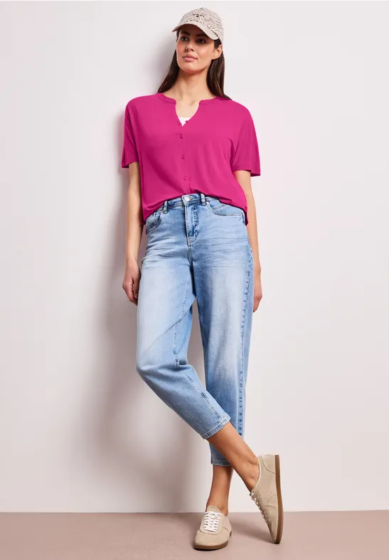 Dropped Shoulder Shirt im Tunika-Look magenta dream
