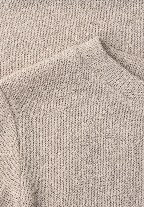 Kurzarm Shirt im schimmernden Look clay sand