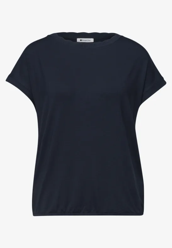 T-Shirt mit Rundhals und Deko-Tape shadowed navy