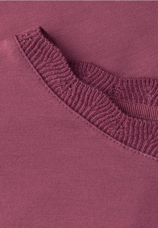 T-Shirt mit Rundhals und Deko-Tape dark clouded blush