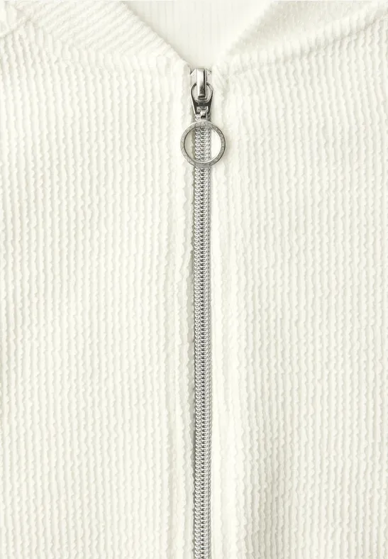 Blouson avec fermeture éclair et structure off white
