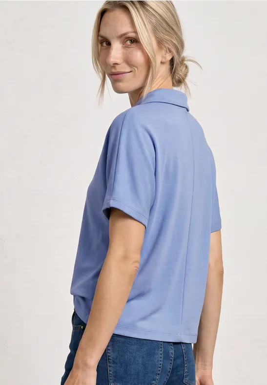 Koszulka Polo z krótkim rękawem z brokatem drift blue