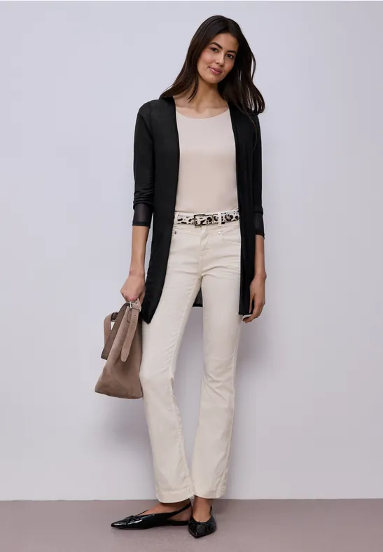 Langarm Jacke in offener Passform Black