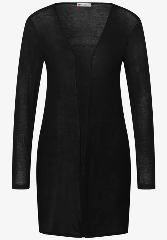 Langarm Jacke in offener Passform Black