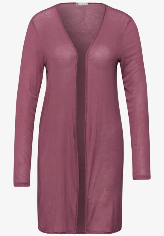 Langarm Jacke in offener Passform dark clouded blush