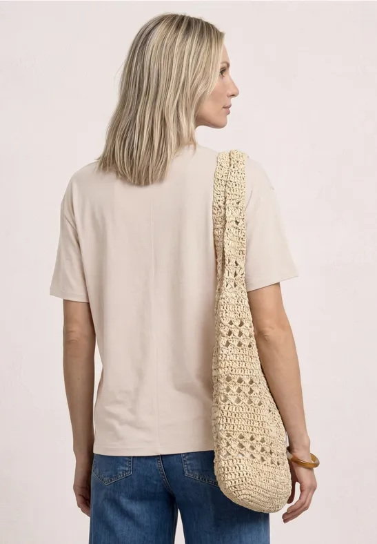 T-Shirt mit Rundhals und Print clay sand