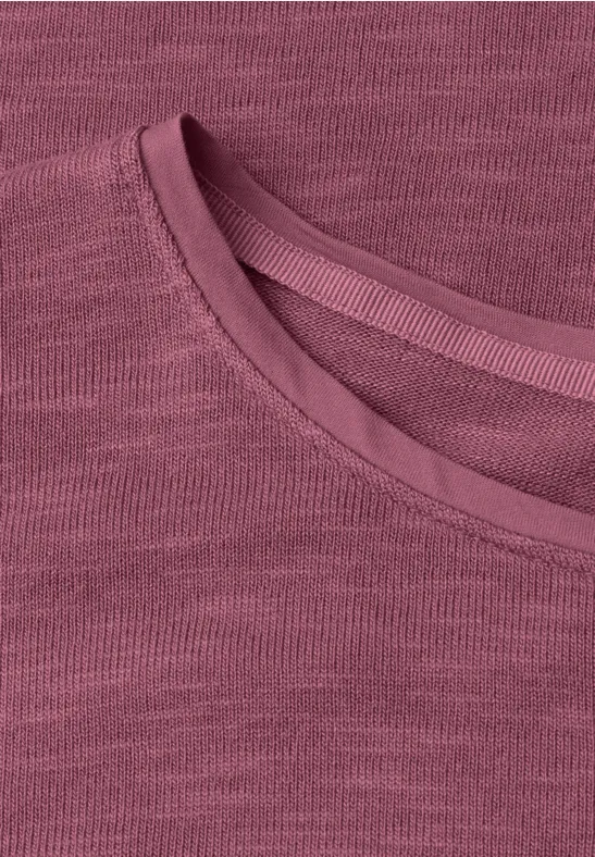 Kurzarm Shirt mit U-Boot-Ausschnitt dark clouded blush