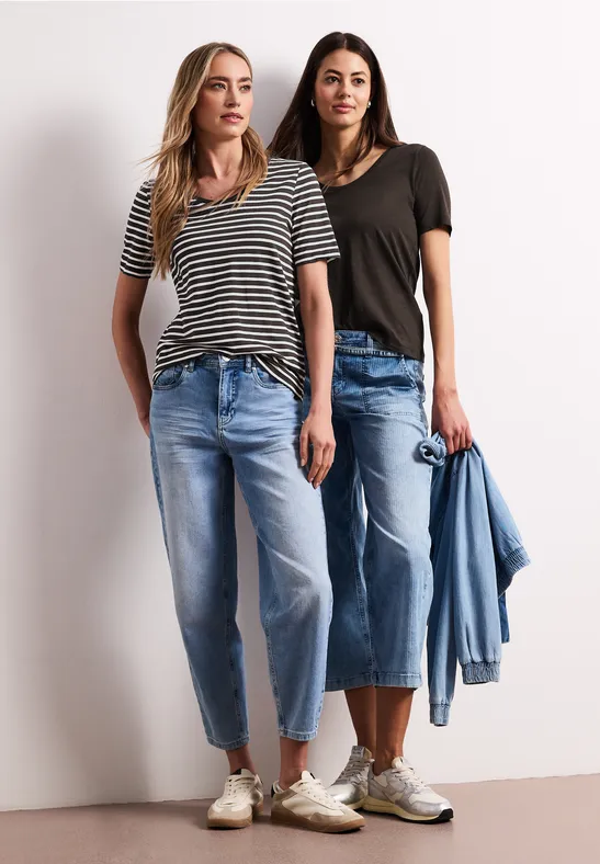 T-shirts avec col en V rond en pack de 2 espresso brown