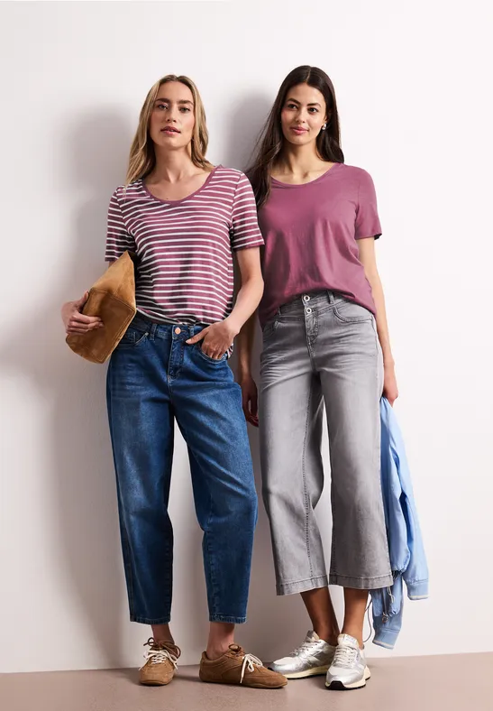 T-shirts avec col en V rond en pack de 2 dark clouded blush