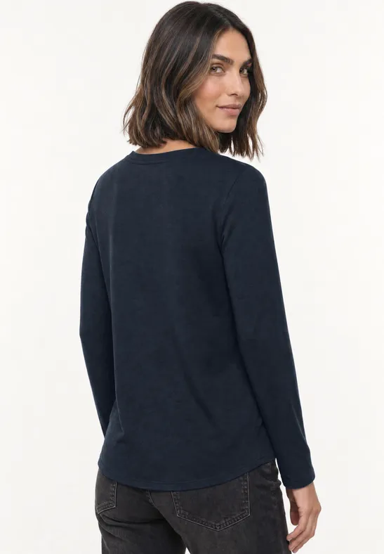 Set van 2 longsleeves met ronde hals darkest blue/clay sand
