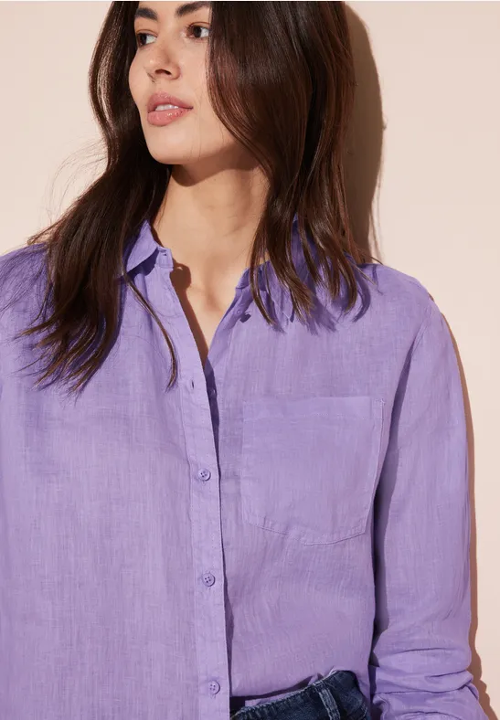 Chemisier Femme En Lin Et Coton - Manches 3/4, Col En V, Taille Grande | Style Élégant Et Décontracté | Pour Toutes Occasions