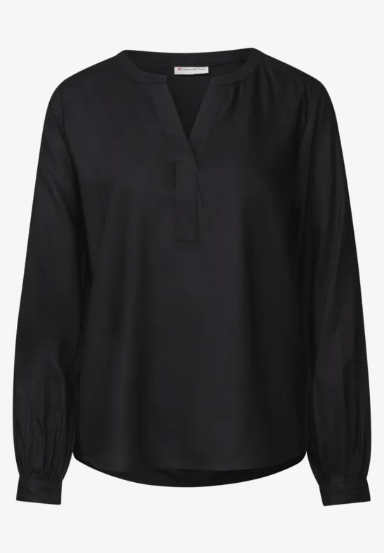 Tuniek met gespleten hals Black