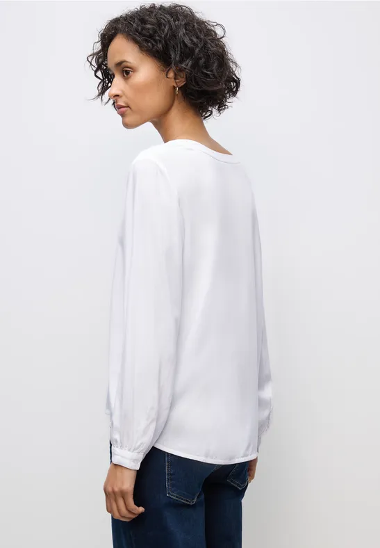 Split Neck Tunika White