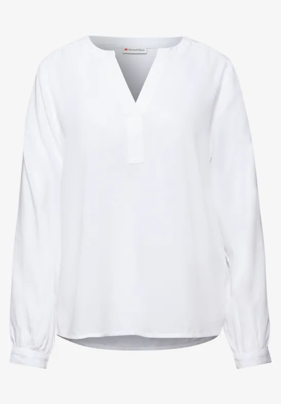 Split Neck Tunika White