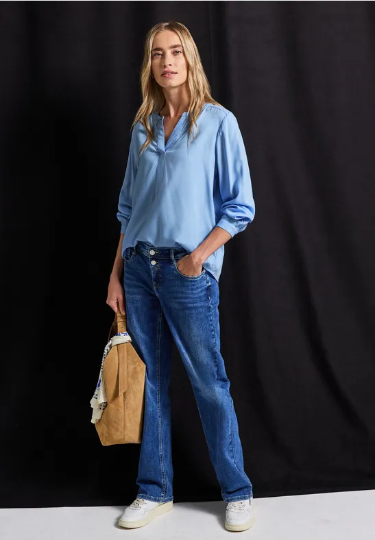 Split Neck Tunika original blue