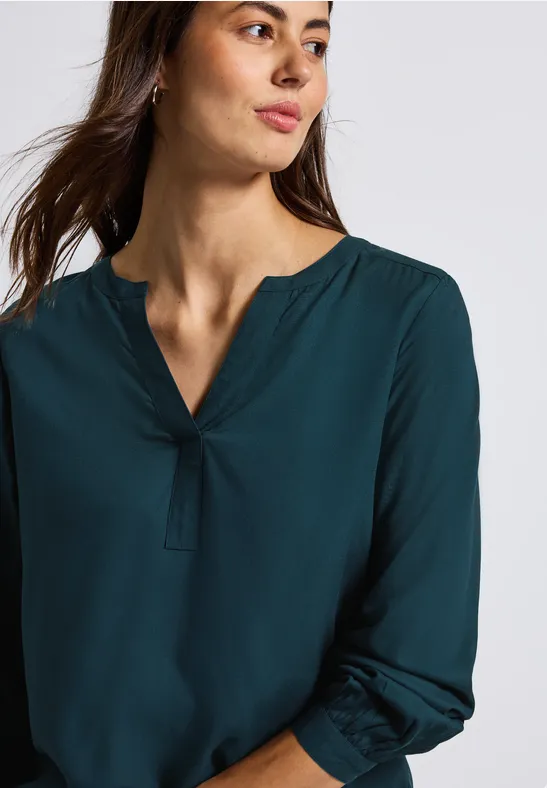 Split Neck Tunika tide blue