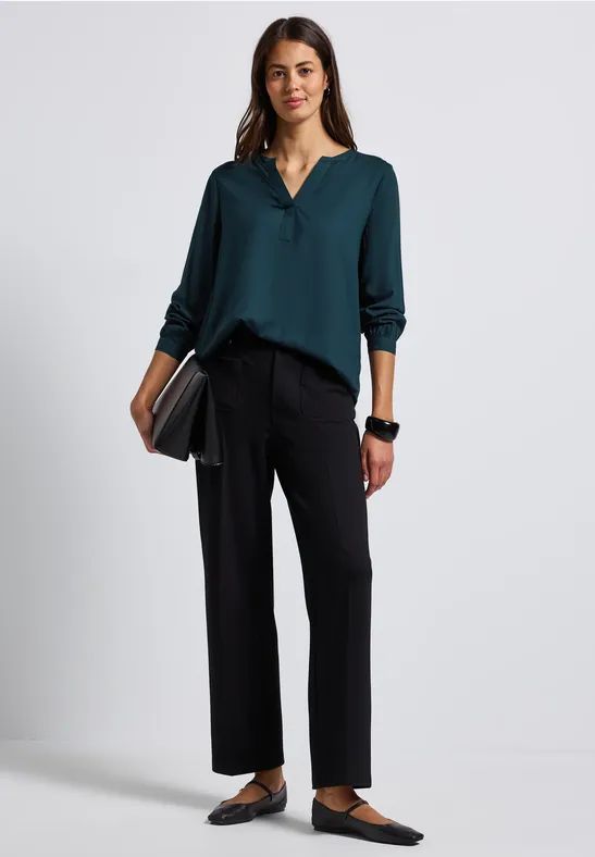 Split Neck Tunika tide blue