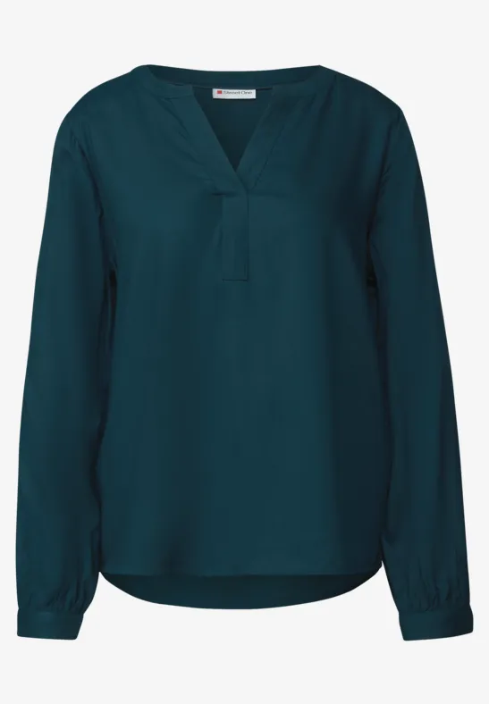 Split Neck Tunika tide blue