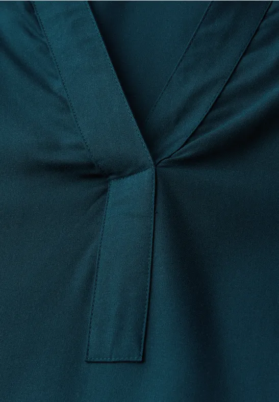 Split Neck Tunika tide blue