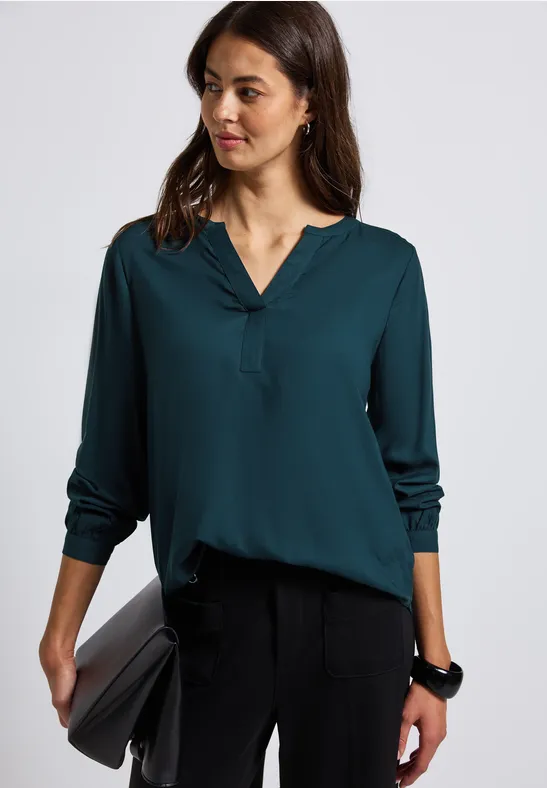 Split Neck Tunika tide blue