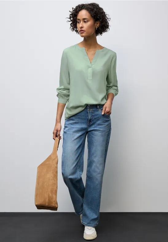 Split Neck Tunika serene green