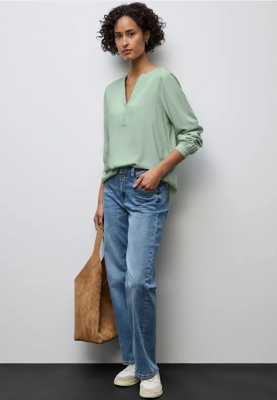 Split Neck Tunika serene green
