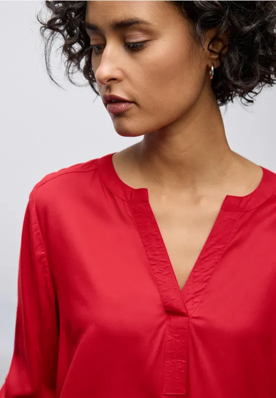 Split Neck Tunika racing red