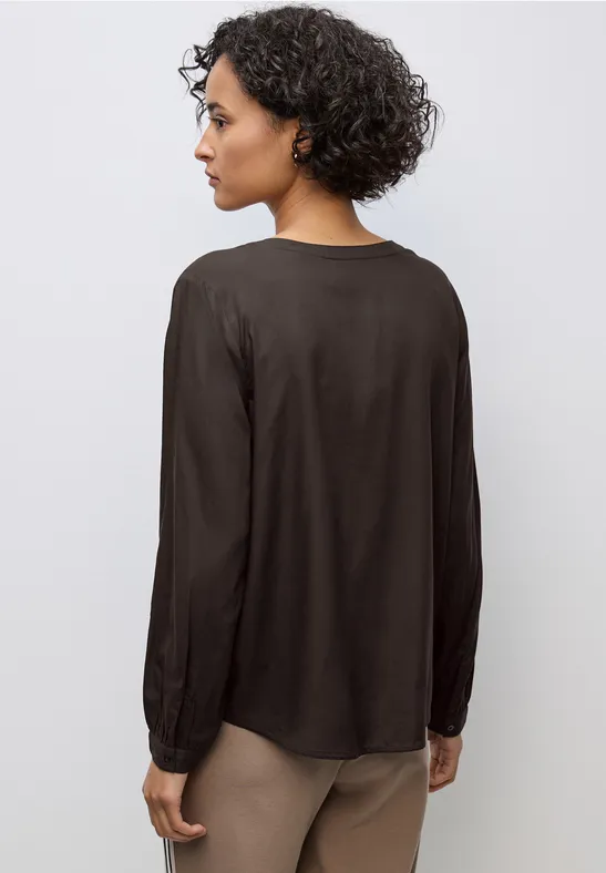 Split Neck Tunika deep roast brown