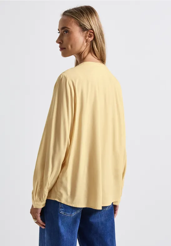 Split Neck Tunika buttercream yellow