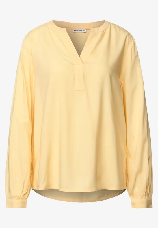 Split Neck Tunika buttercream yellow