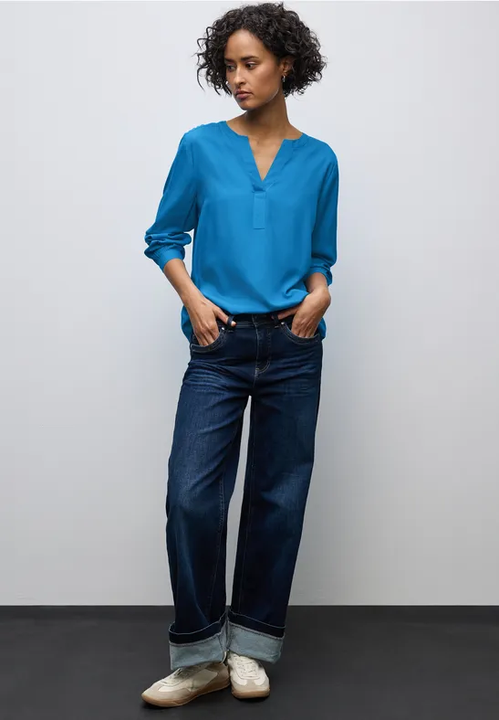 Split Neck Tunika polaris blue