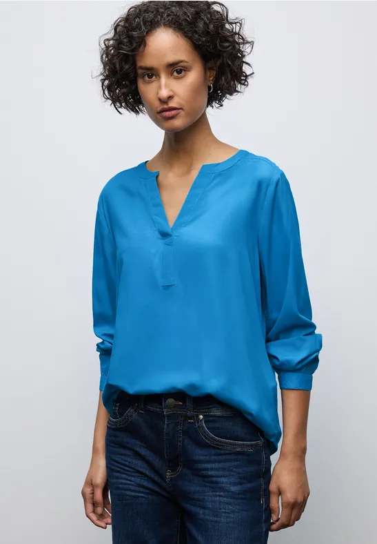 Split Neck Tunika polaris blue