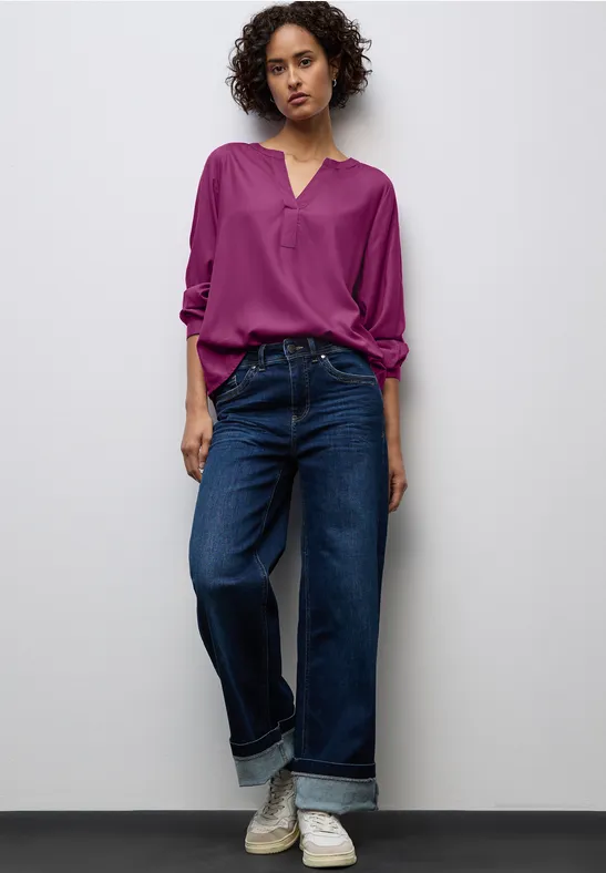Tuniek met gespleten hals berry paradise