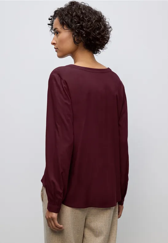 Split Neck Tunika wildberry red