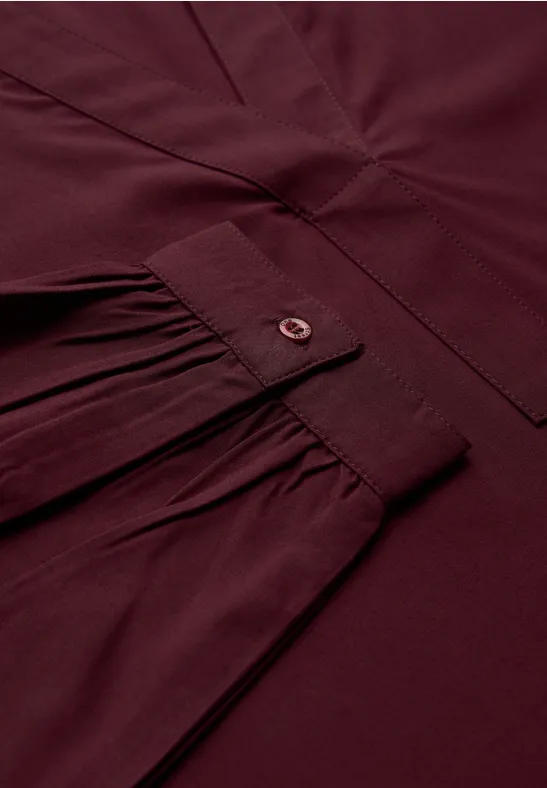 Split Neck Tunika wildberry red