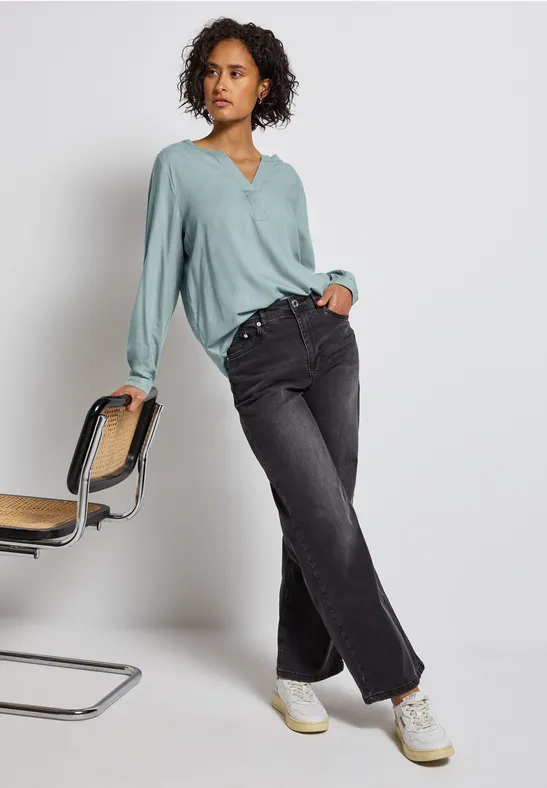 Split Neck Tunika arona blue