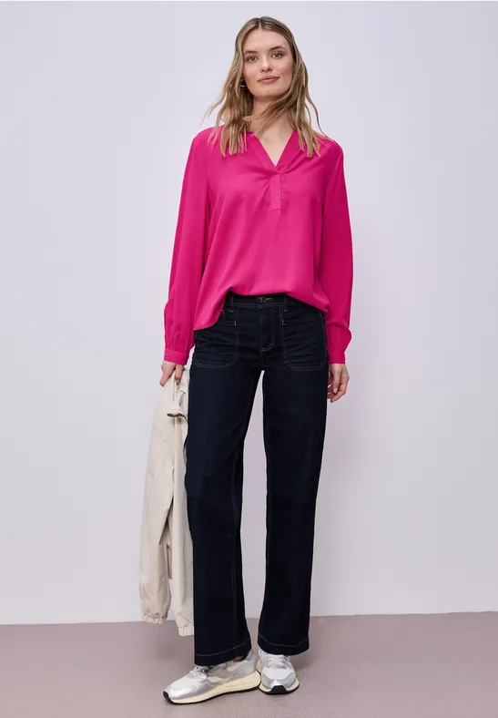 Split Neck Tunika magenta dream