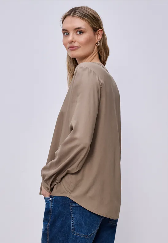 Split Neck Tunika light terra mocha