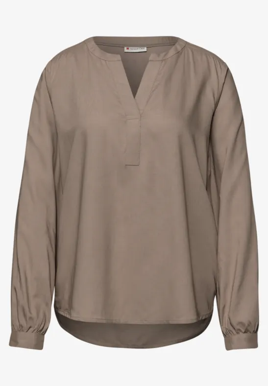 Split Neck Tunika light terra mocha