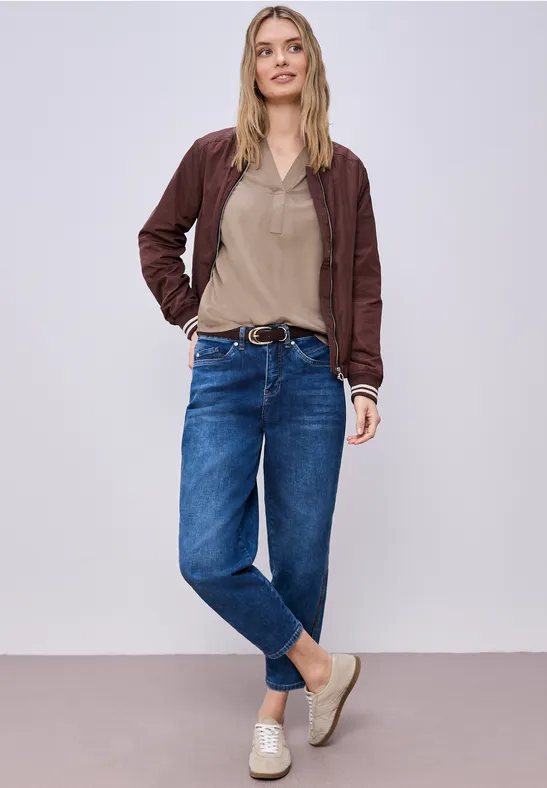 Split Neck Tunika light terra mocha