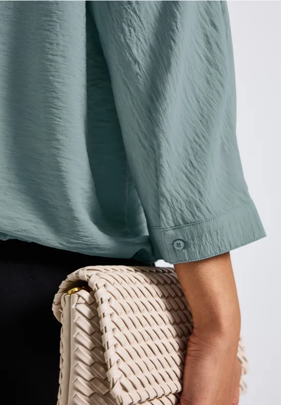 Dolman Strukturbluse arona blue