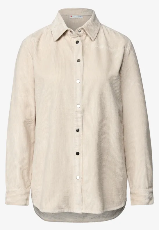 Cord Longblouse malted beige