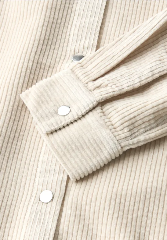 Cord Longblouse malted beige