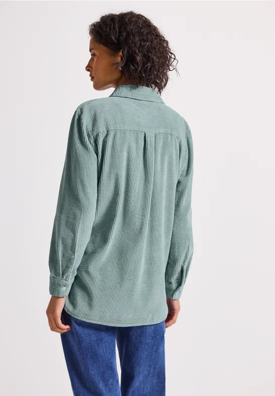 Cord Longblouse arona blue