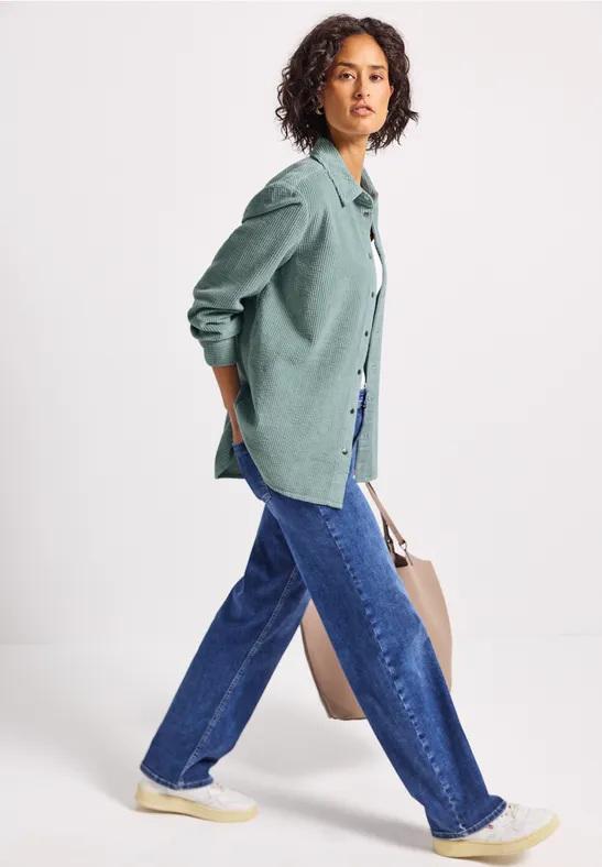 Cord Longblouse arona blue