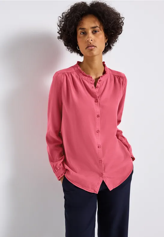 Washed-Look Tunika almond coral