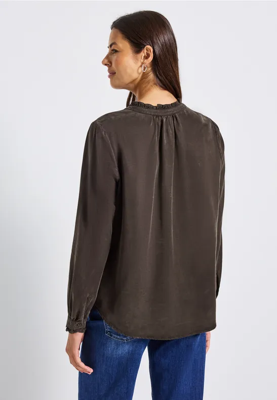 Washed-Look Tunika deep roast brown