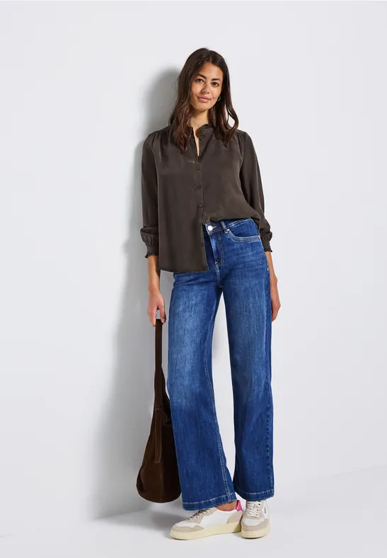 Washed-Look Tunika deep roast brown